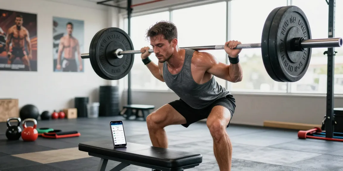 Selliza Shop: Athlet beim Deadlifts im Fitnessstudio, umgeben von Trainingsgeräten