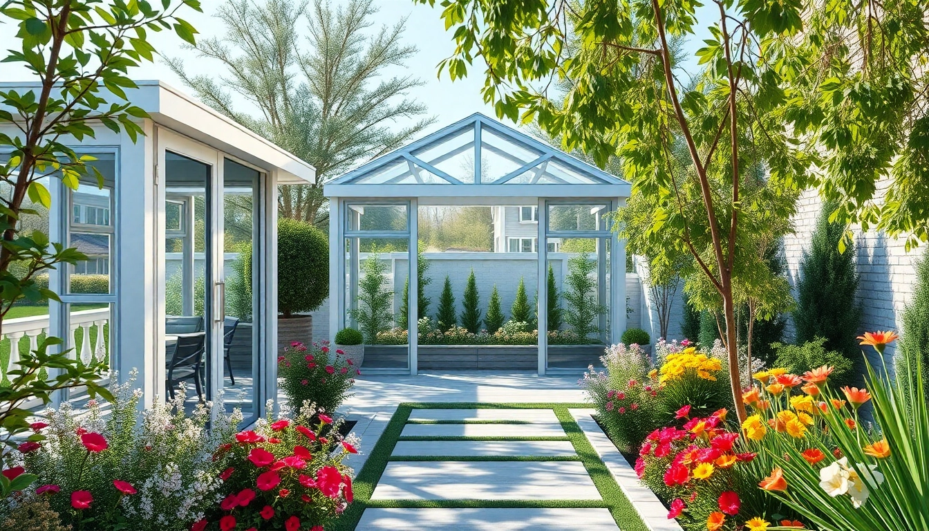 Wintergarten Konfigurator in an elegant outdoor space, showcasing design options.