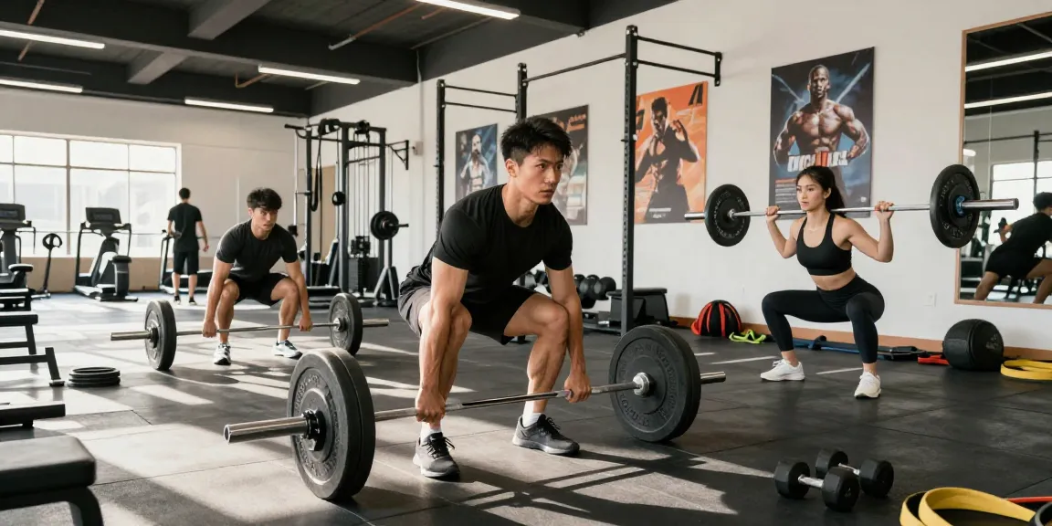 Medi Pharma Steroid Shop - Athleten im Fitnessstudio, die Gewichte heben und intensive Trainingseinheiten absolvieren.
