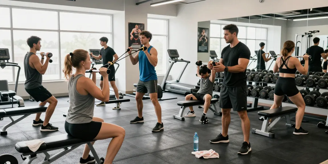 Global Pharma Steroids in einem dynamischen Fitnessstudio mit motivierten Sportlern und modernen Geräten